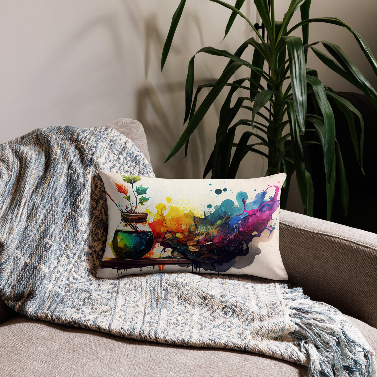 Splash of Hues -Premium Pillow