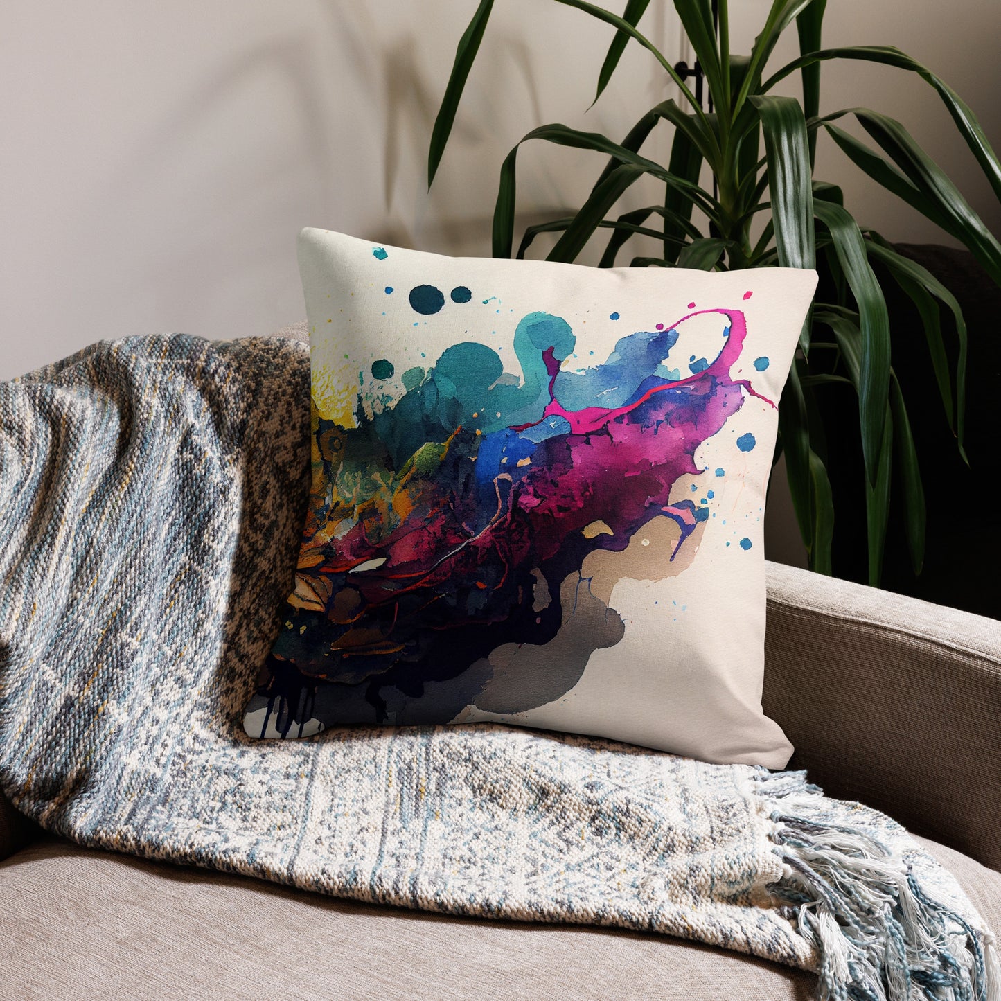 Splash of Hues -Premium Pillow