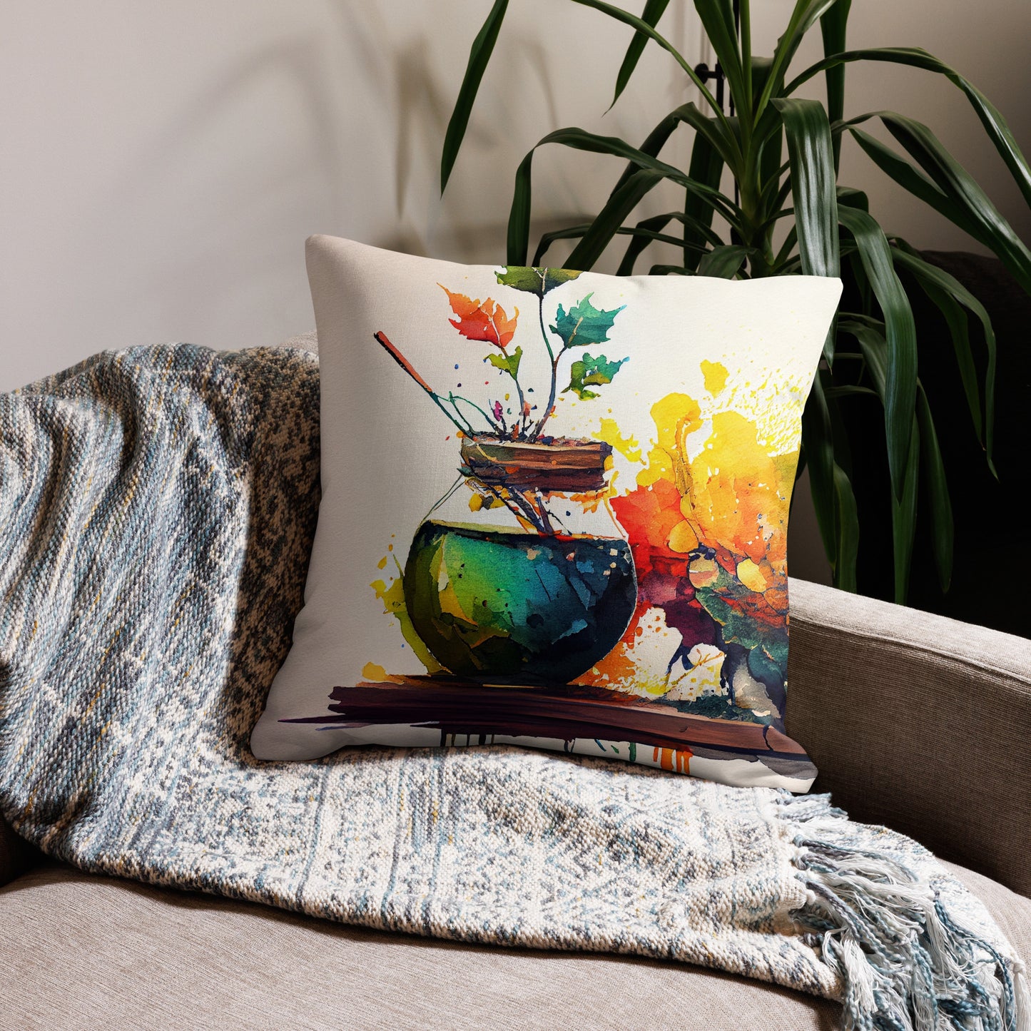 Splash of Hues -Premium Pillow