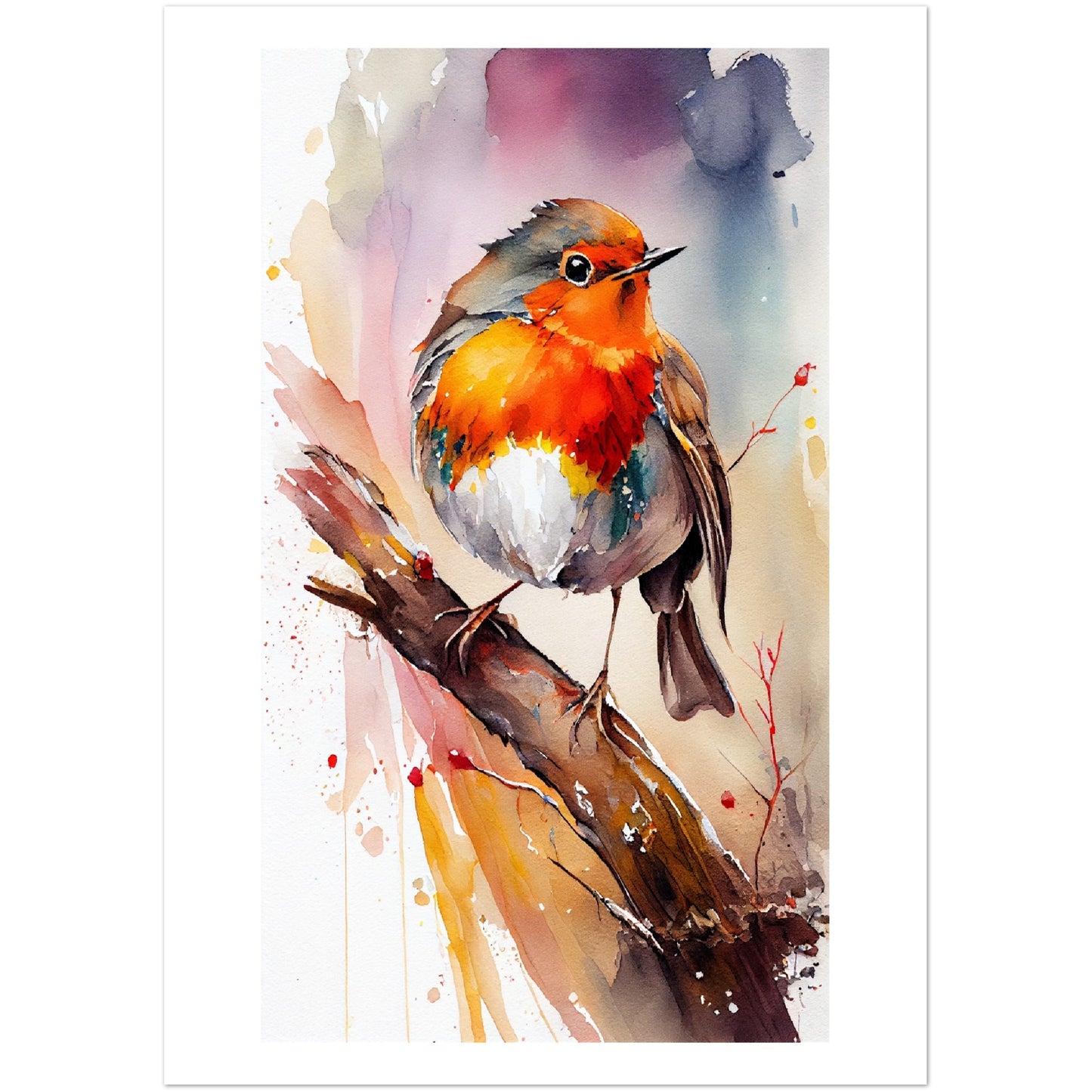 Tranquil Robin - Premium Matte Paper Poster