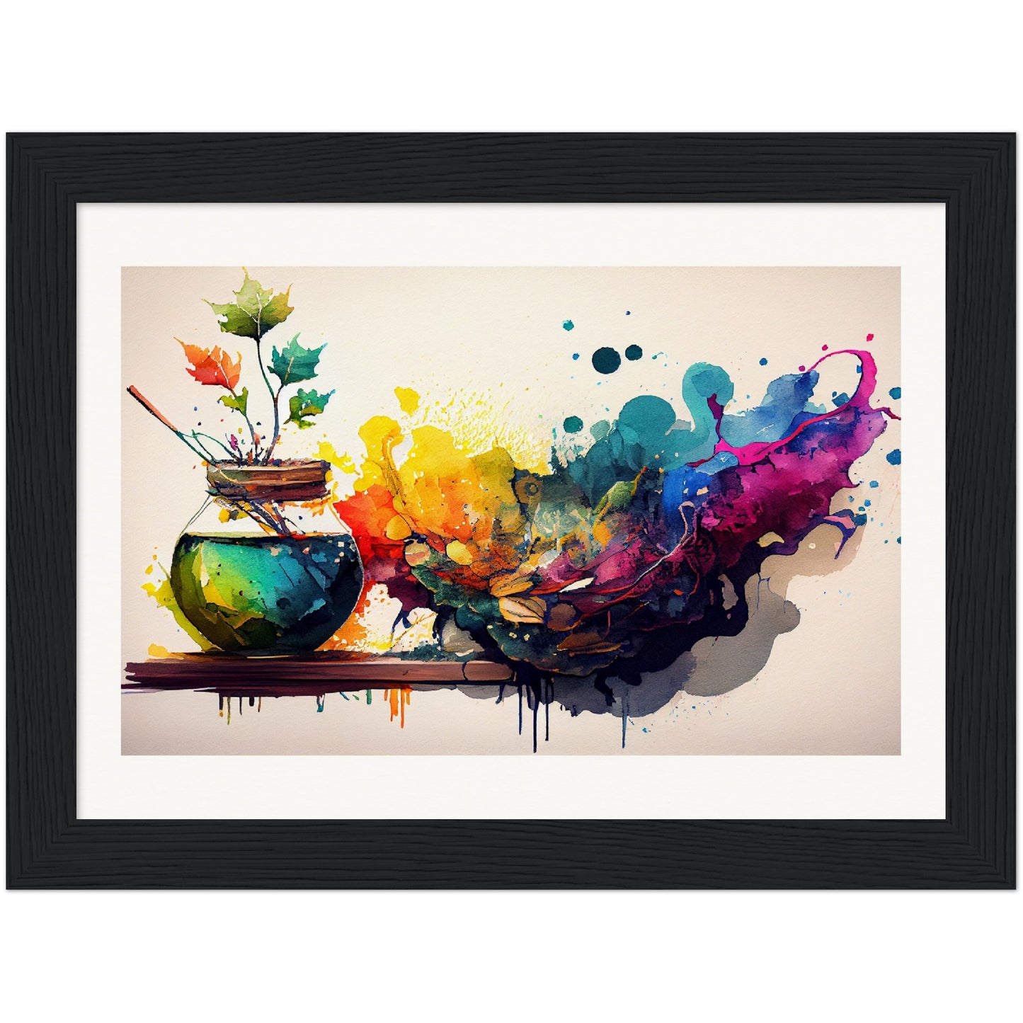 Splash of Hues - Wooden Framed Print