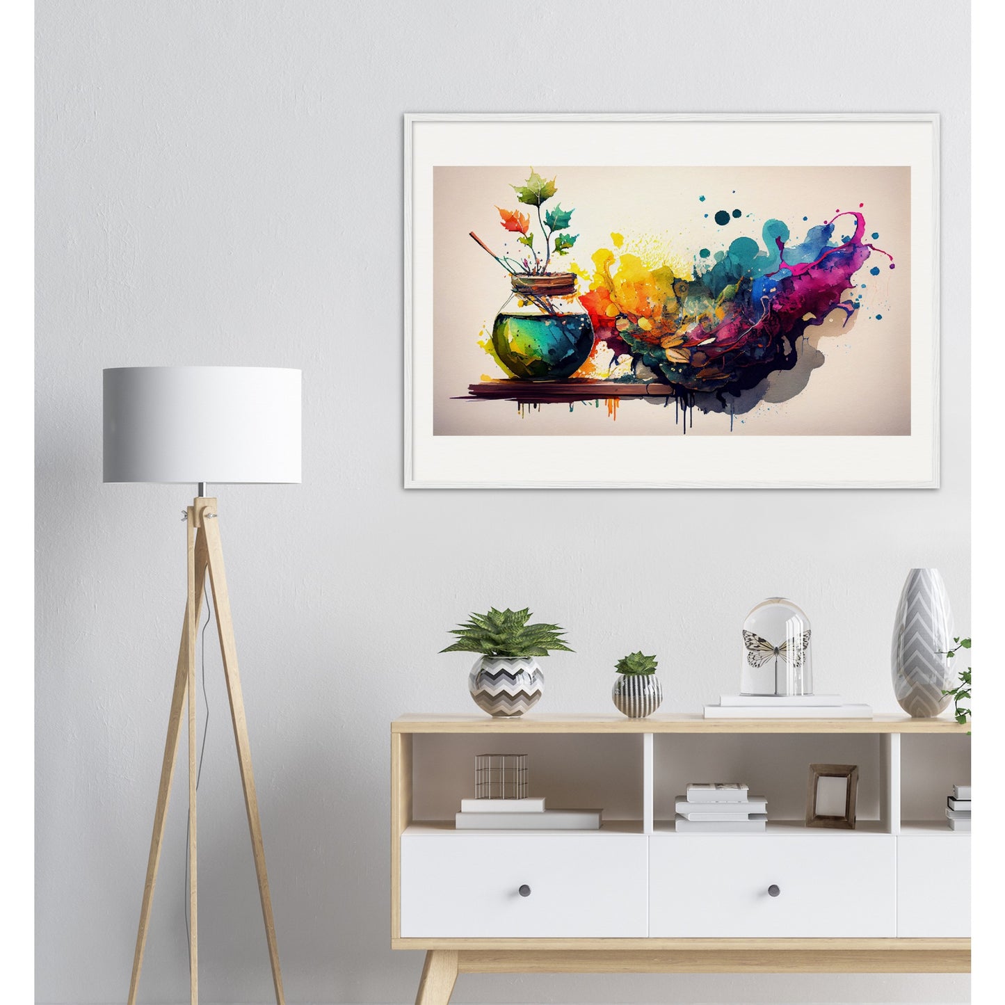 Splash of Hues - Wooden Framed Print