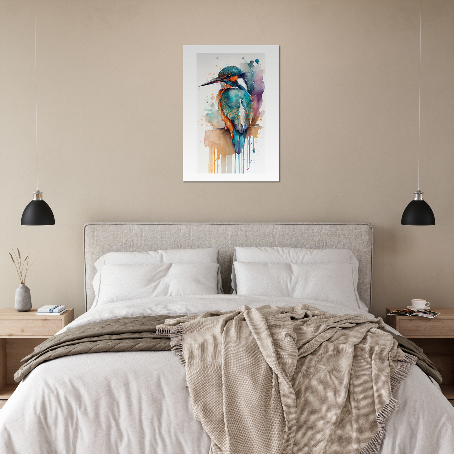 Aqua Winged King - Premium Matte Paper Poster