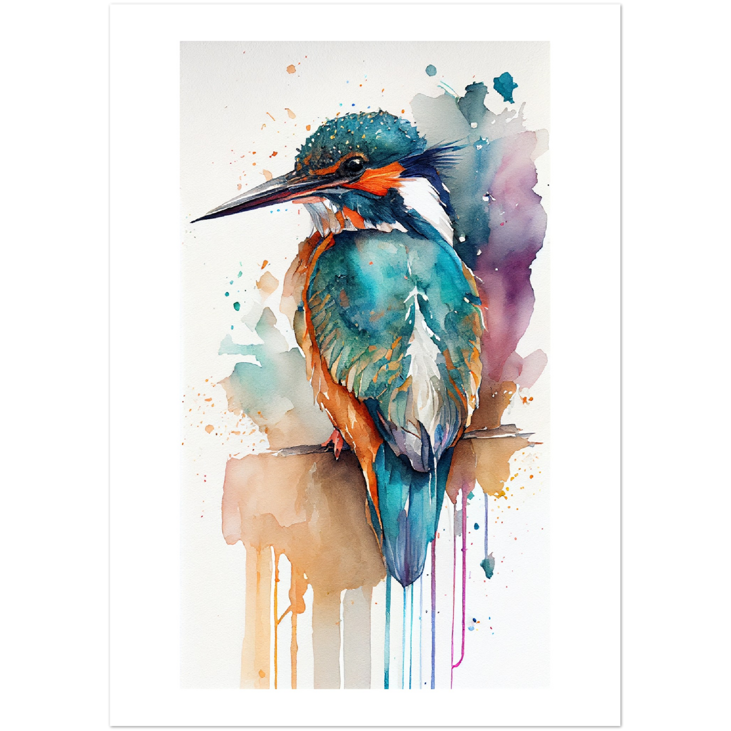 Aqua Winged King - Premium Matte Paper Poster