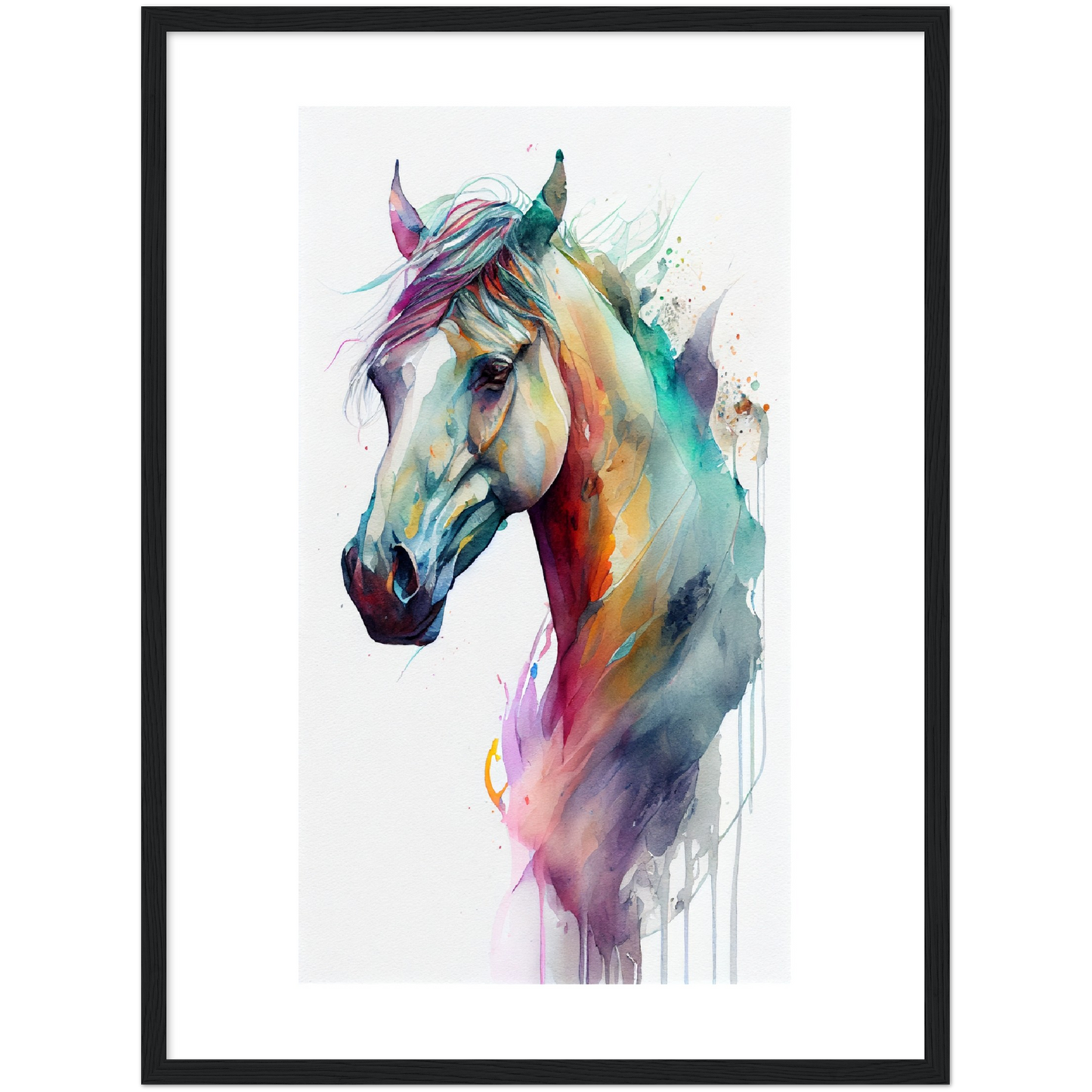 "Magnificent Mare" Horse - Wooden Framed Poster