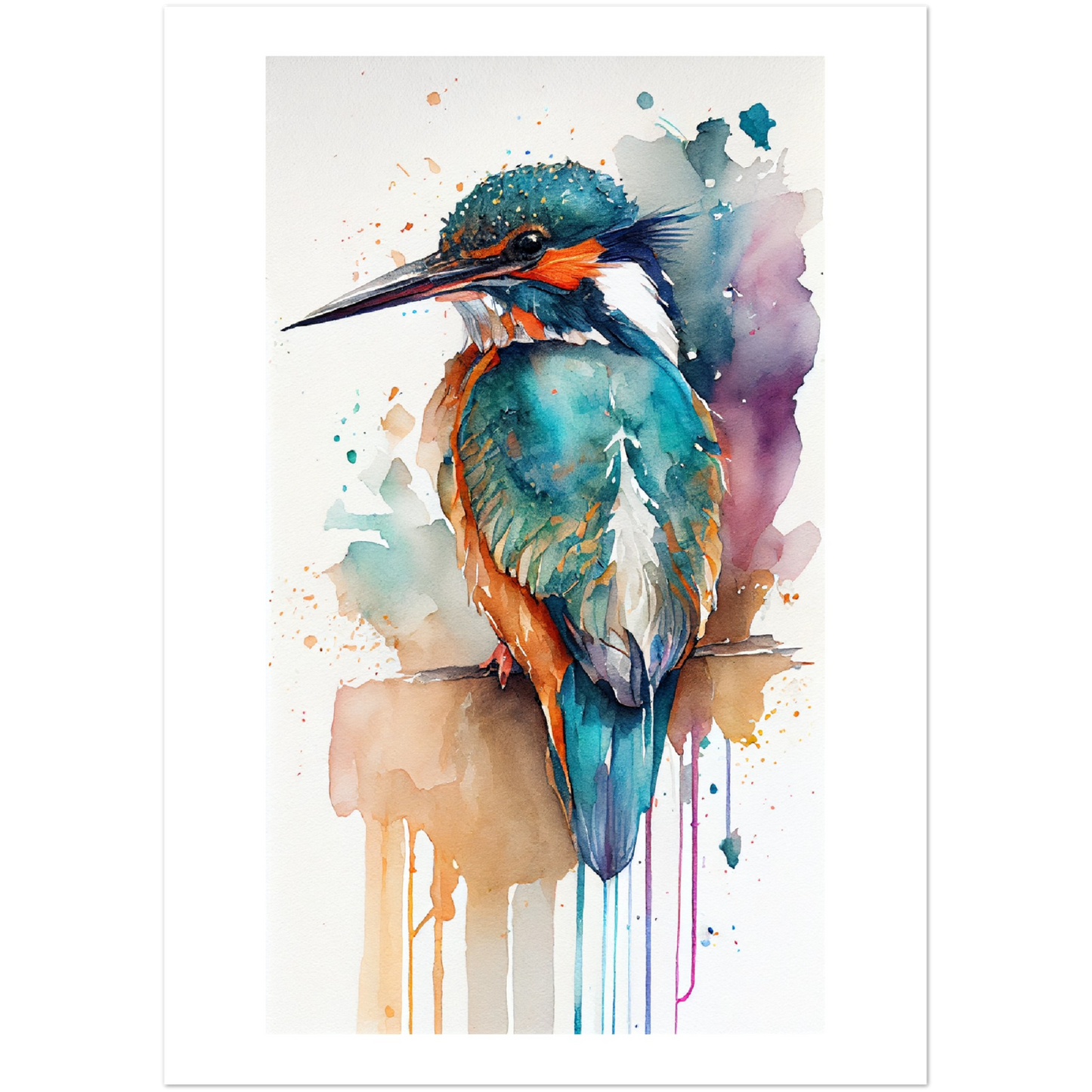 Aqua Winged King - Premium Matte Paper Poster