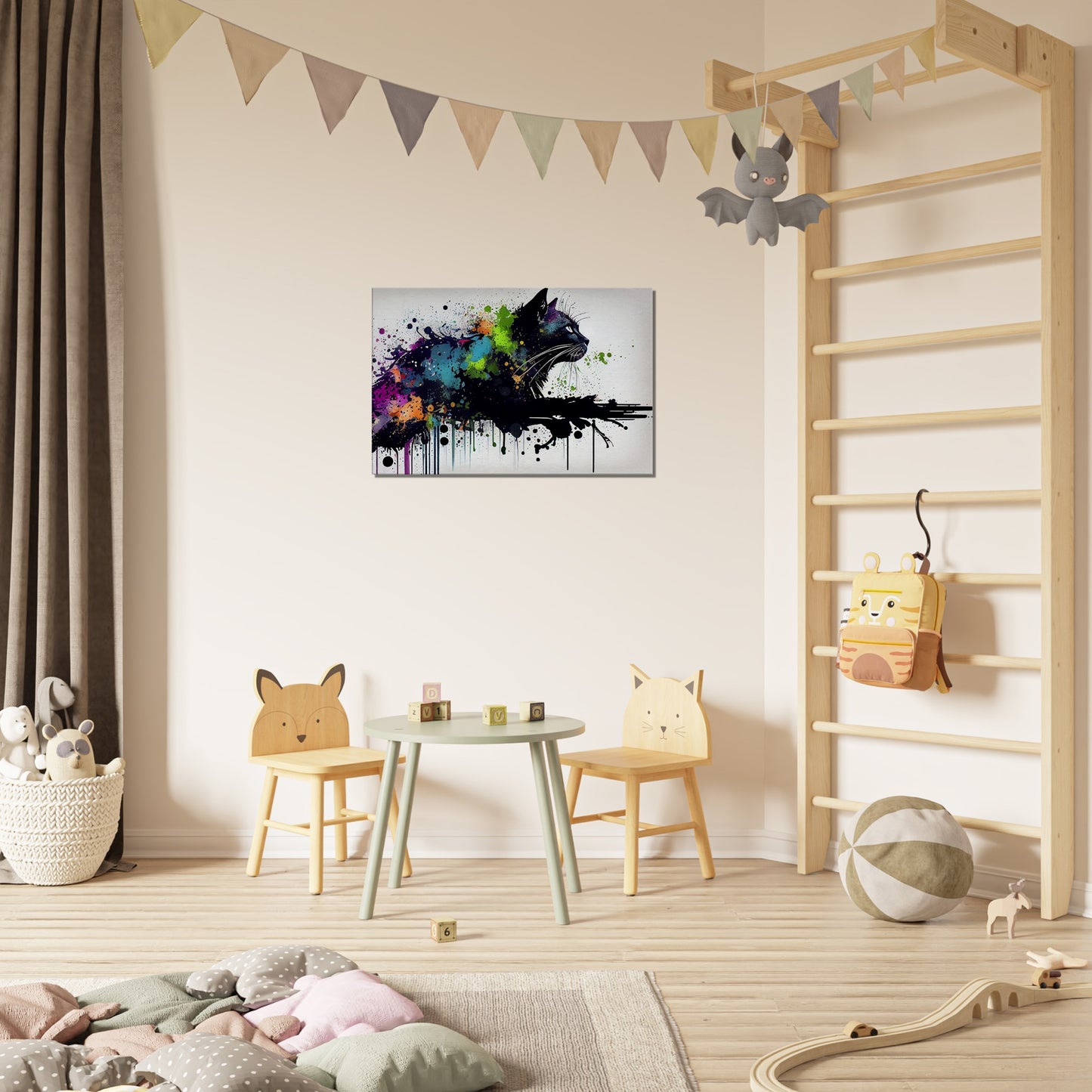 Midnight Whiskers Canvas