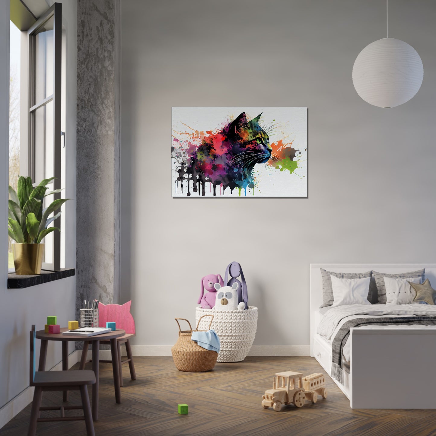 Whimsical Feline Canvas