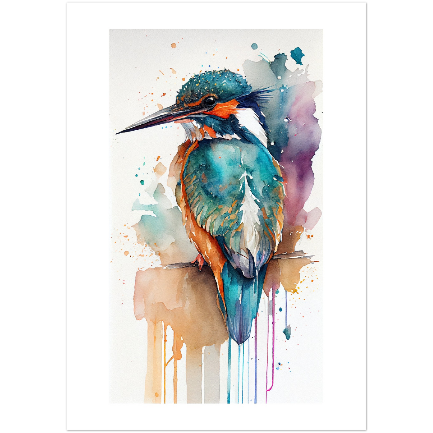 Aqua Winged King - Premium Matte Paper Poster