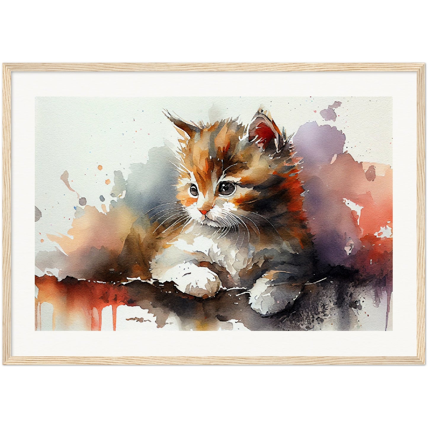 Adorable Gaze - Wooden Framed Poster