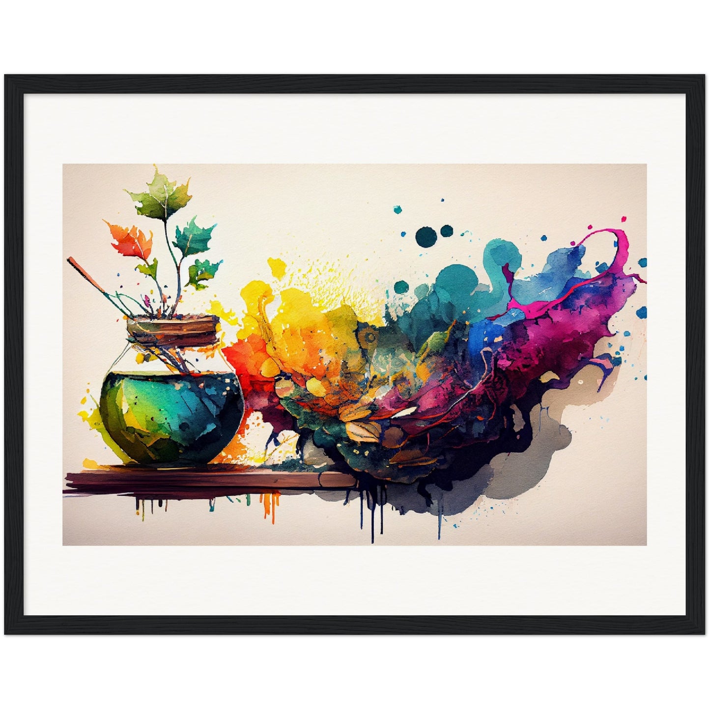 Splash of Hues - Wooden Framed Print