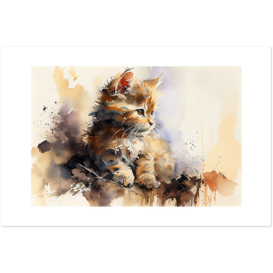 Cute Contemplation - Matte Paper Poster