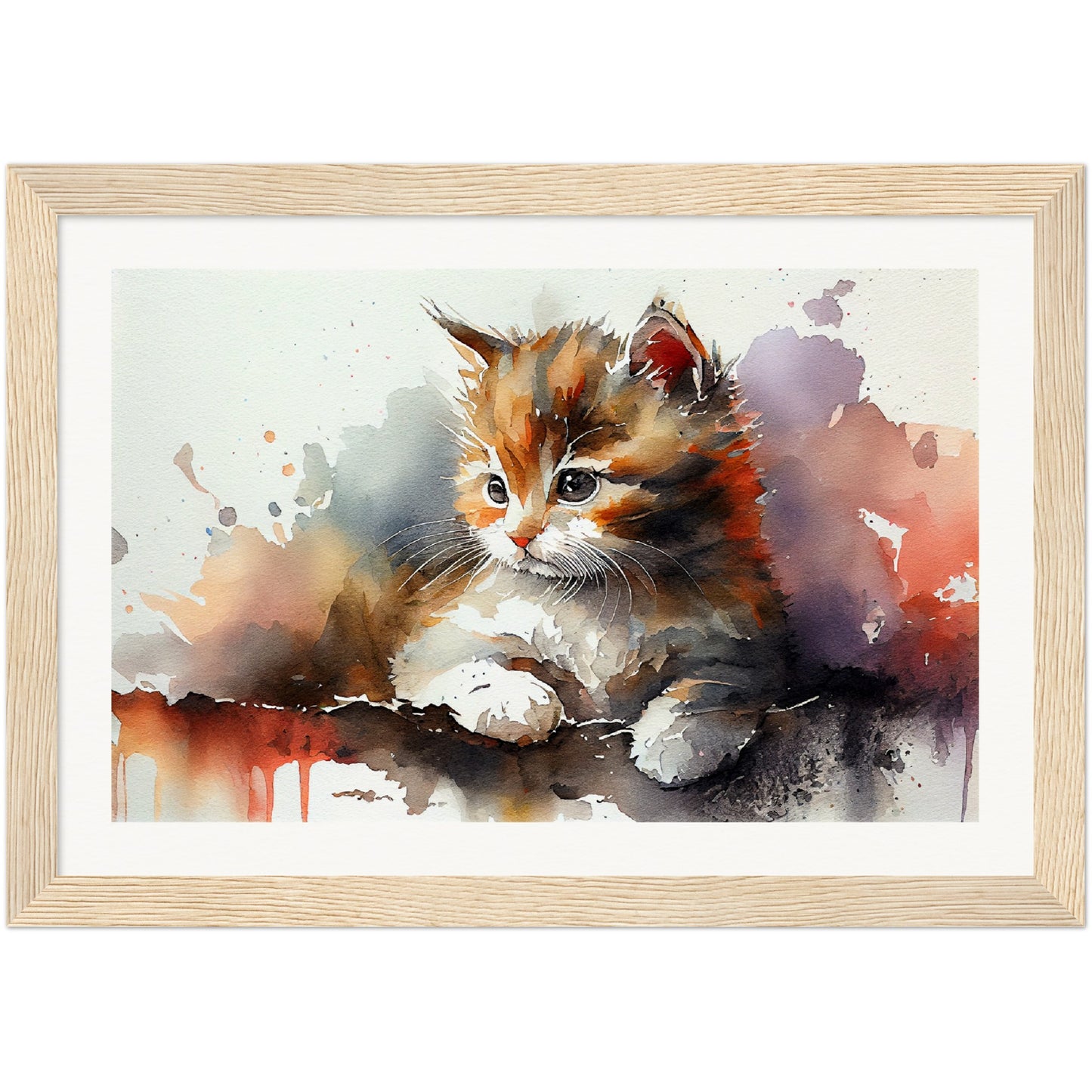 Adorable Gaze - Wooden Framed Poster