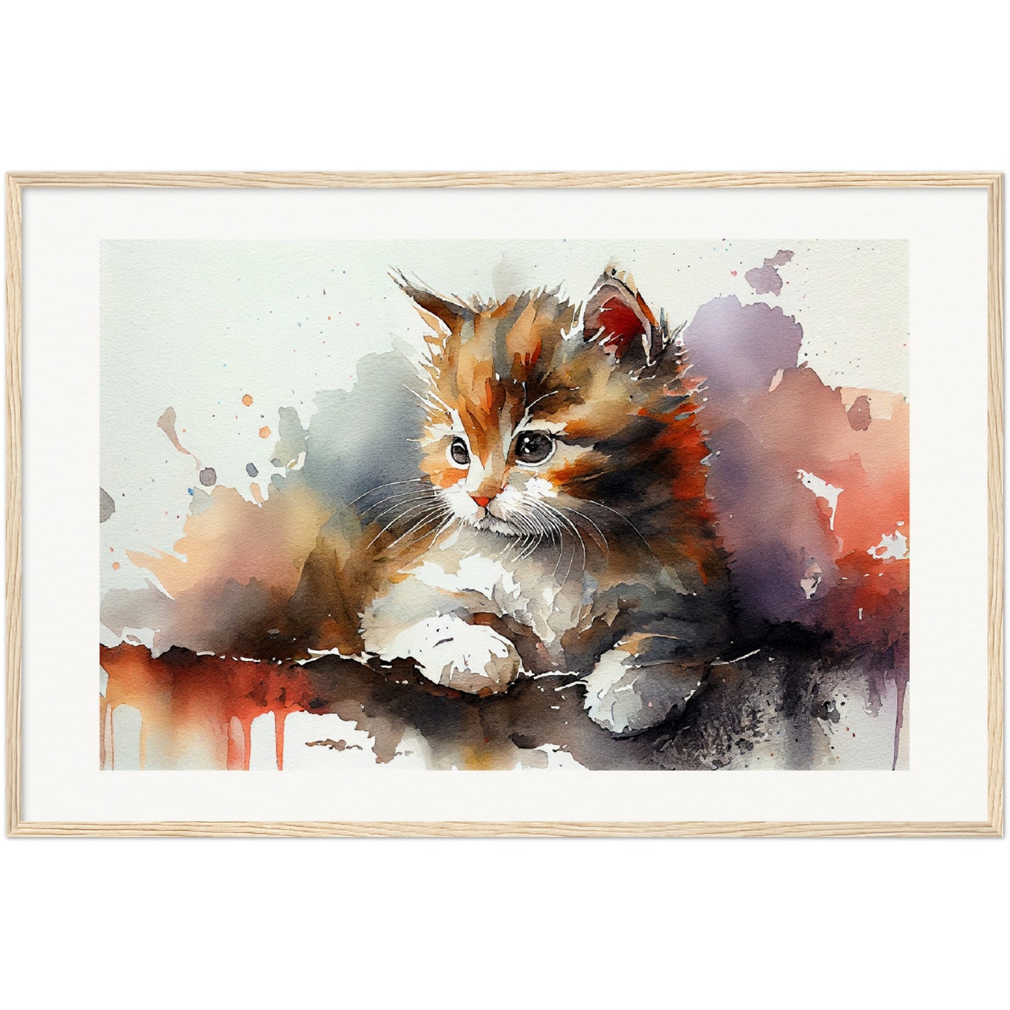 Adorable Gaze - Wooden Framed Poster