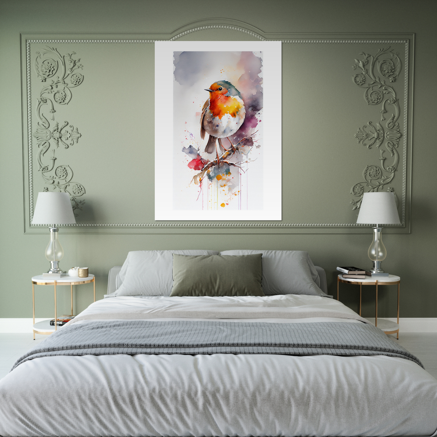 Vibrant Robin - Premium Matte Paper Poster