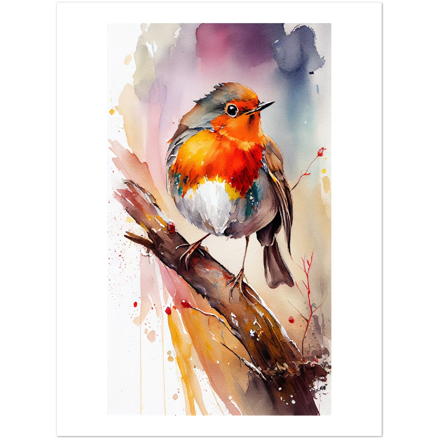 Tranquil Robin - Premium Matte Paper Poster