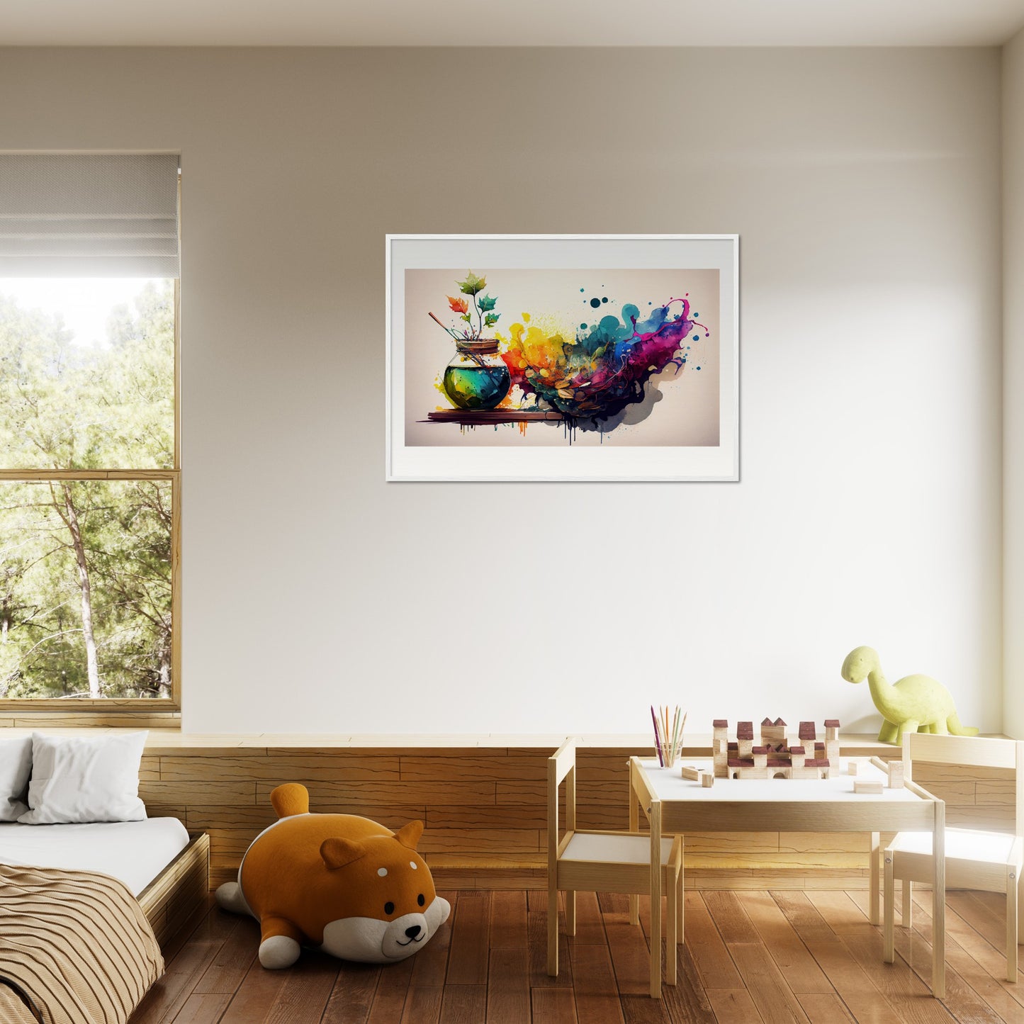 Splash of Hues - Wooden Framed Print