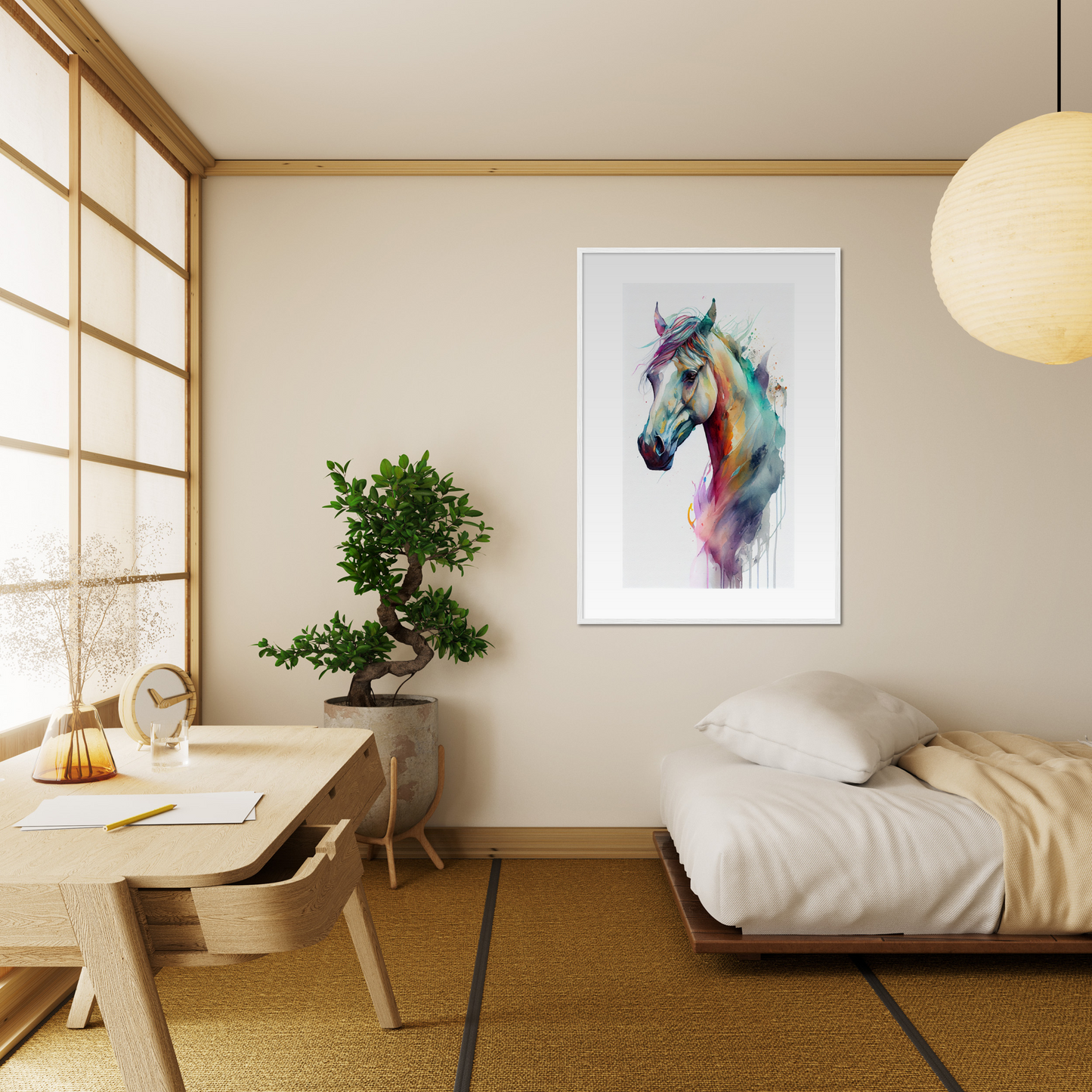 "Magnificent Mare" Horse - Wooden Framed Poster